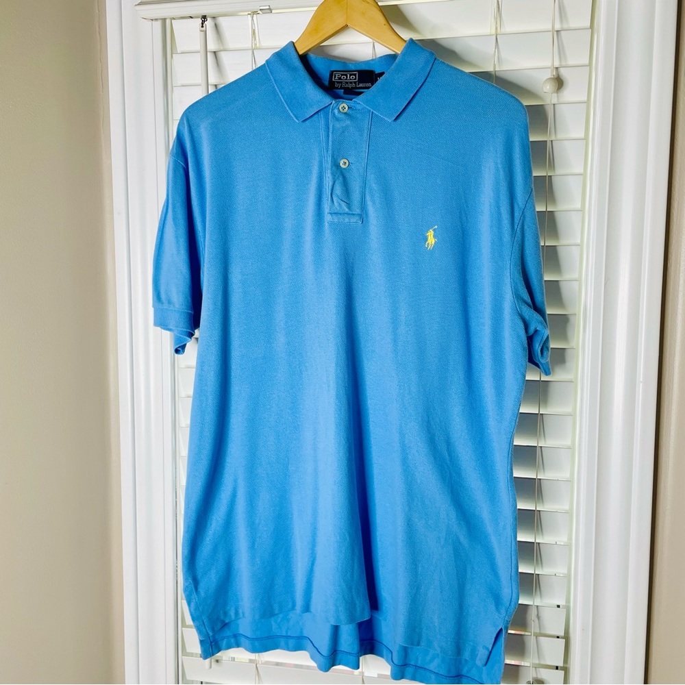 POLO BY RALPH LAUREN MENS SIZE MEDIUM PENBROOK COTTON BLUE GREAT CONDITION